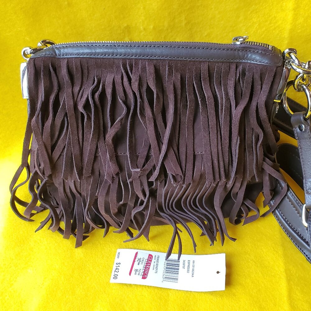 Anne Klein Fringe Benefits Shoulder Purse